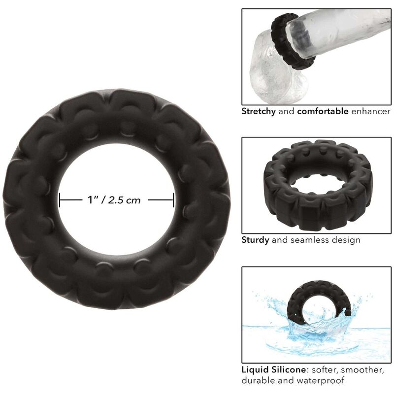 CALEXOTICS - ALPHA PROLONG TREAD RING BLACK - Amore24