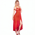 CHILIROSE - CR 3716 BABYDOLL LONG BLACK L/XL - Amore24