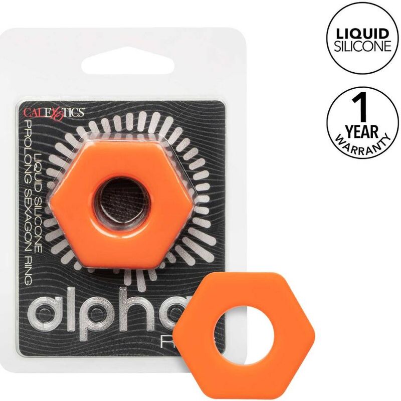 CALEXOTICS - ALPHA PROLONG SEXAGON RING ORANGE - Amore24