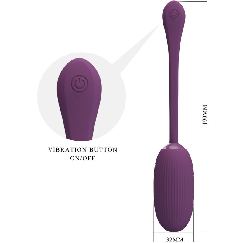 PRETTY LOVE - DOREEN PURPLE RECHARGEABLE VIBRATING EGG - Amore24