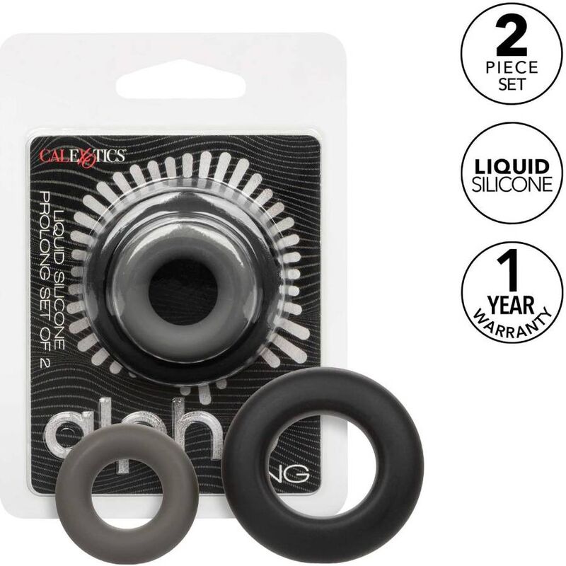 CALEXOTICS - ALPHA PROLONG SET OF 2 RING GREY - Amore24