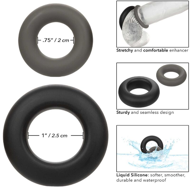 CALEXOTICS - ALPHA PROLONG SET OF 2 RING GREY - Amore24