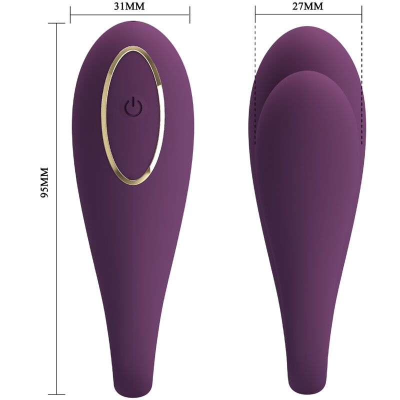 PRETTY LOVE - AUGUST REMOTE GLOBAL DOUBLE PLEASURE VIBRATOR - Amore24