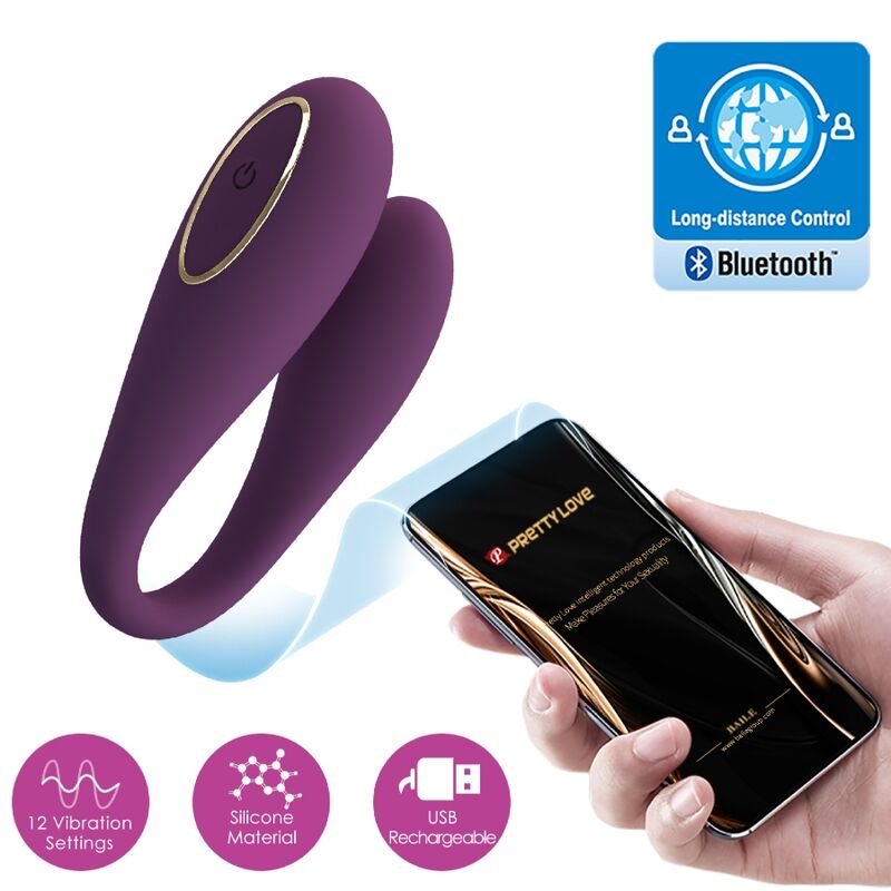 PRETTY LOVE - AUGUST REMOTE GLOBAL DOUBLE PLEASURE VIBRATOR - Amore24