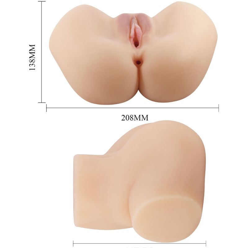 CRAZY BULL - REALISTIC VAGINA AND ANUS HAILEY VIBRATOR - Amore24