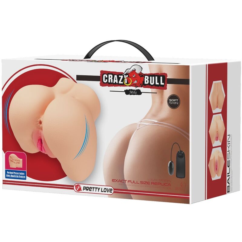 CRAZY BULL - REALISTIC VAGINA AND ANUS MILA VIBRATOR - Amore24