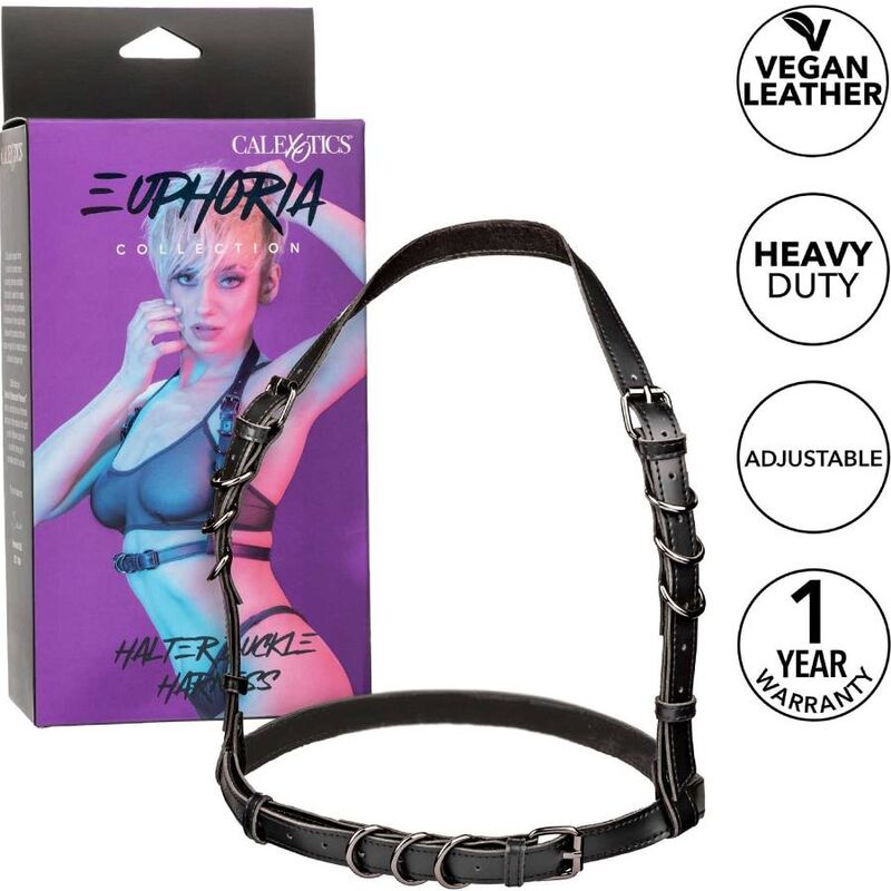 CALEXOTICS - EUPHORIA HALTER BUCKLE HARNESS BLACK - Amore24