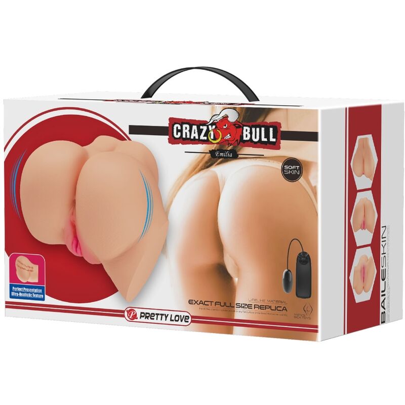 CRAZY BULL - REALISTIC VAGINA AND ANUS EMILIA VIBRATOR - Amore24