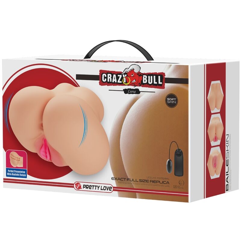 CRAZY BULL - REALISTIC VAGINA AND ANUS LUNA VIBRATOR - Amore24
