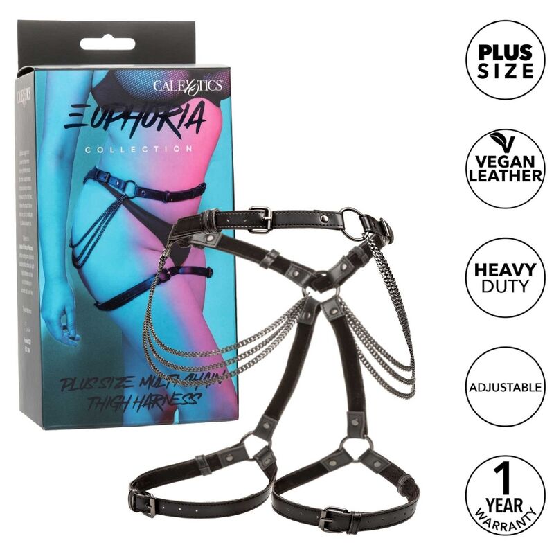 CALEXOTICS - EUPHORIA PLUS SIZE MULTI CHAIN THIGH HARNESS - Amore24