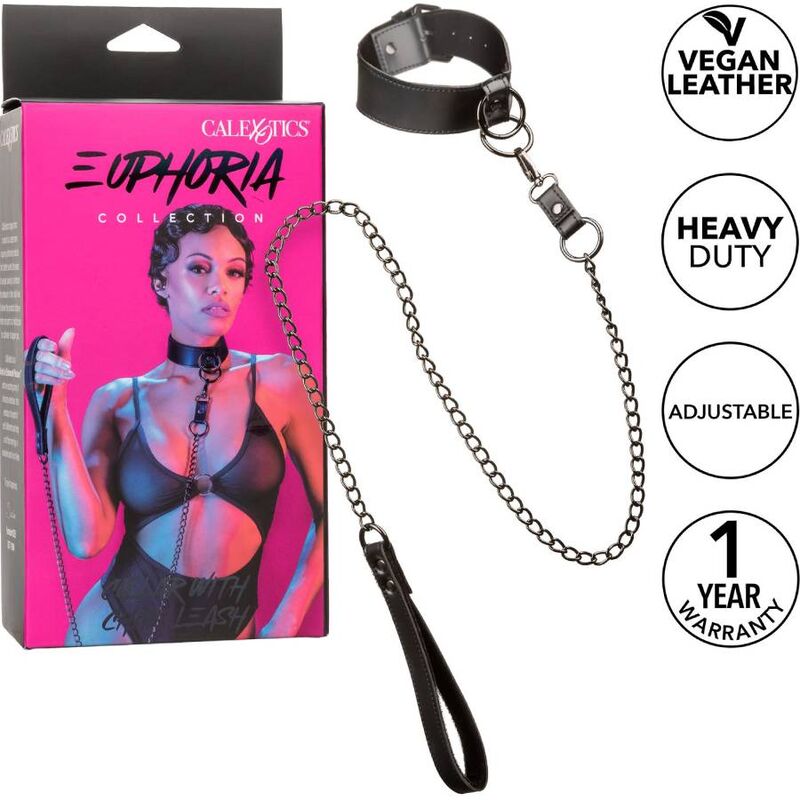 CALEXOTICS - EUPHORIA COLLAR WITH CHAIN LEASH - Amore24