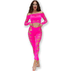 CHILIROSE - CR 4632 TOP & PANT FUCHSIA S/L - Amore24