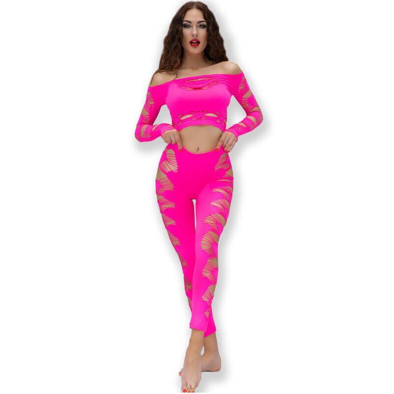 CHILIROSE - CR 4632 TOP & PANT FUCHSIA S/L - Amore24