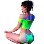 CHILIROSE - CR 4433 TOP & SHORTS GREEN S/M - Amore24