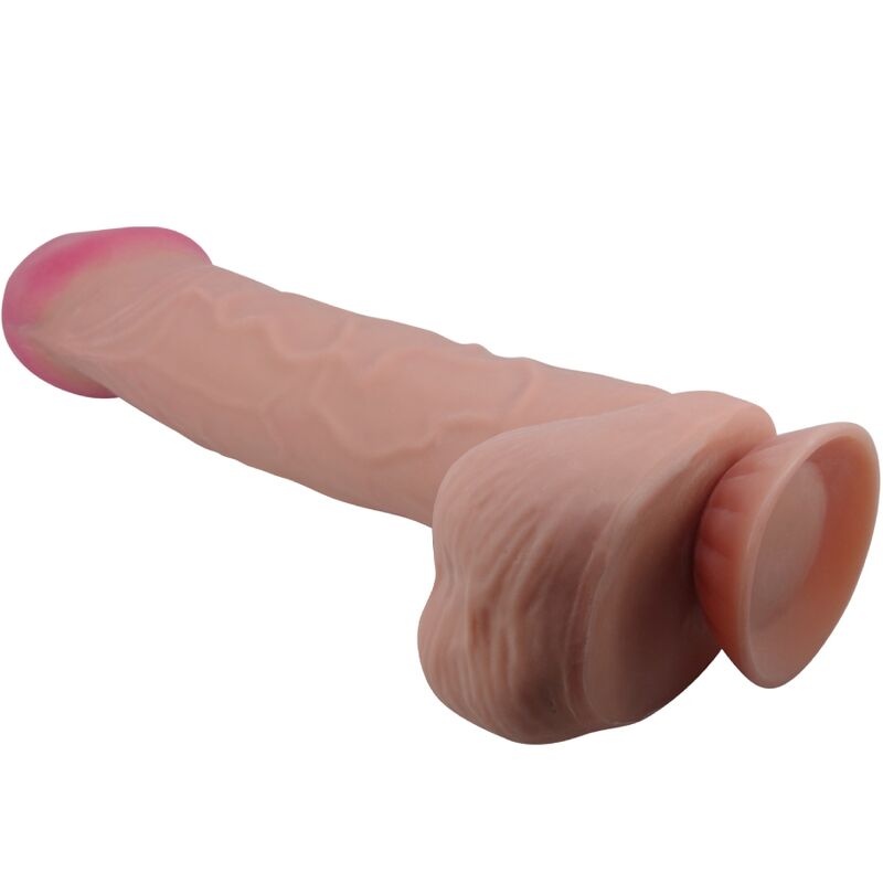 PRETTY LOVE - SLIDING SKIN SERIES REALISTIC DILDO WITH SLIDING SKIN SUCTION CUP BROWN 26 CM - Amore24