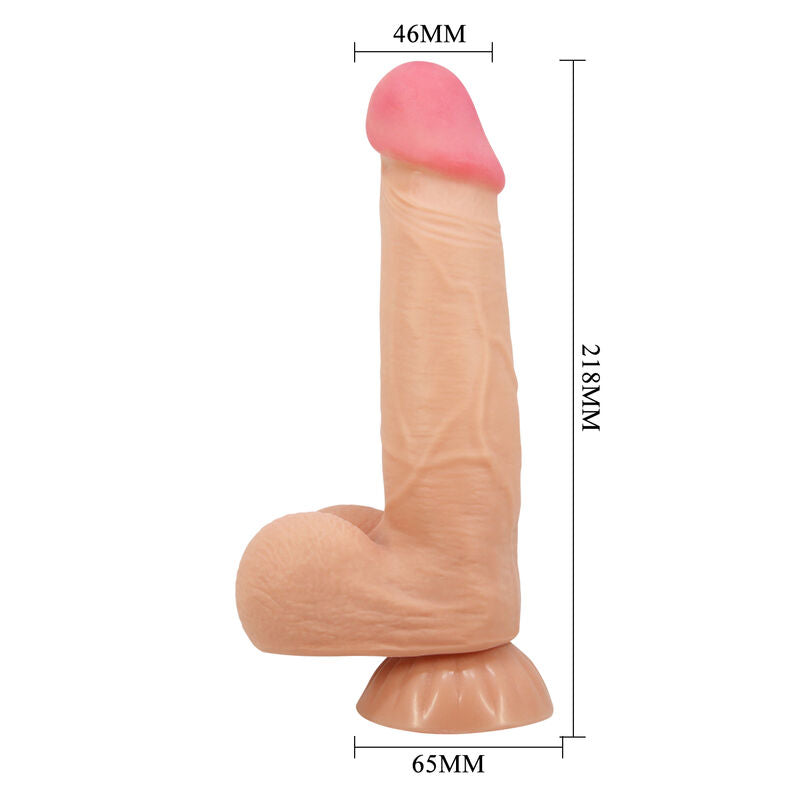 PRETTY LOVE - SLIDING SKIN SERIES REALISTIC DILDO WITH SLIDING SKIN SUCTION CUP 21.8 CM - Amore24
