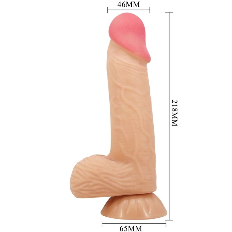 PRETTY LOVE - SLIDING SKIN SERIES REALISTIC DILDO WITH SLIDING SKIN SUCTION CUP 20.6 CM - Amore24