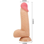 PRETTY LOVE - SLIDING SKIN SERIES REALISTIC DILDO WITH SLIDING SKIN SUCTION CUP 20.6 CM - Amore24