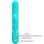 PRETTY LOVE - PERLITA MULTIFUNCTION 3 IN 1 G-SPOT VIBRATOR AQUA GREEN - Amore24
