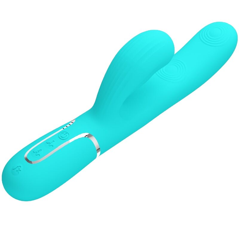 PRETTY LOVE - PERLITA MULTIFUNCTION 3 IN 1 G-SPOT VIBRATOR AQUA GREEN - Amore24