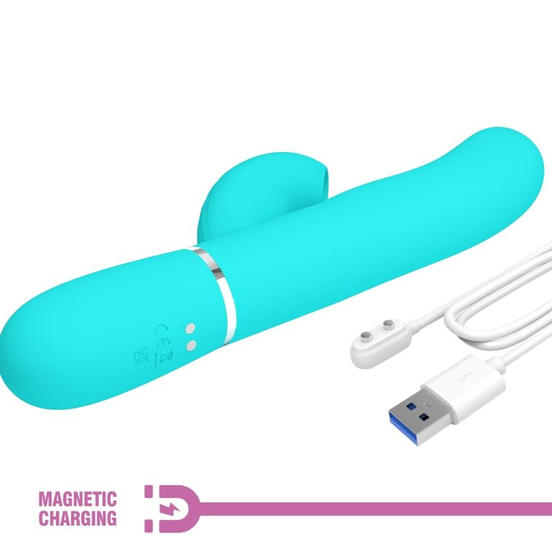 PRETTY LOVE - PERLITA MULTIFUNCTION 3 IN 1 G-SPOT VIBRATOR AQUA GREEN - Amore24