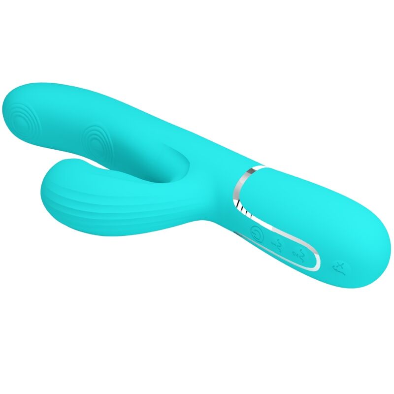 PRETTY LOVE - PERLITA MULTIFUNCTION 3 IN 1 G-SPOT VIBRATOR AQUA GREEN - Amore24