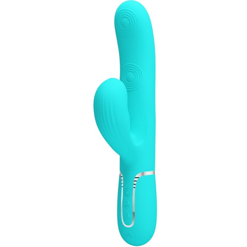 PRETTY LOVE - PERLITA MULTIFUNCTION 3 IN 1 G-SPOT VIBRATOR AQUA GREEN - Amore24
