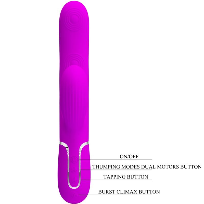 PRETTY LOVE - PERLITA MULTIFUNCTION 3 IN 1 G-SPOT VIBRATOR VIOLET - Amore24