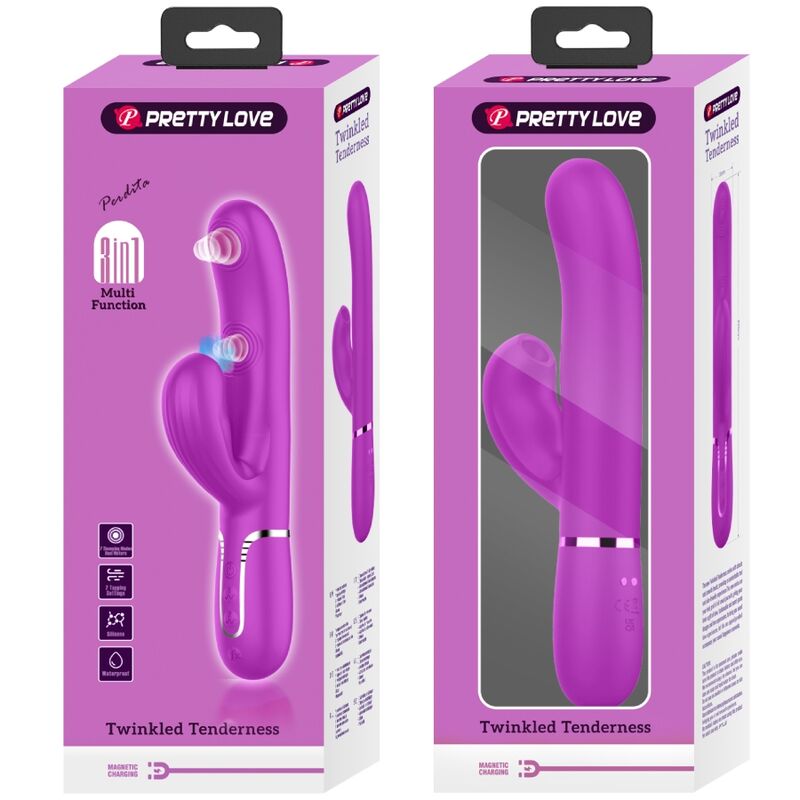 PRETTY LOVE - PERLITA MULTIFUNCTION 3 IN 1 G-SPOT VIBRATOR VIOLET - Amore24