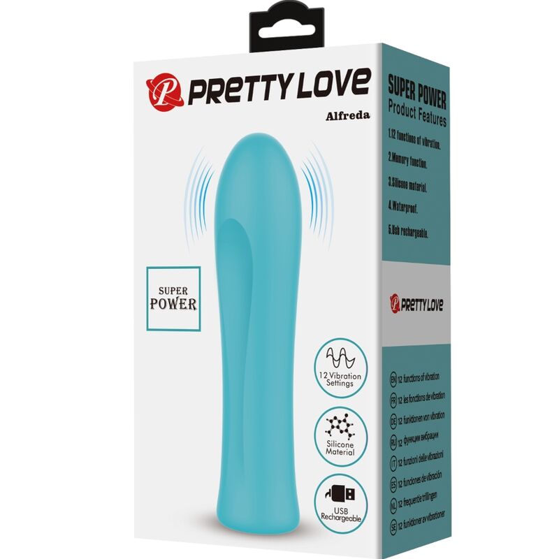 PRETTY LOVE - ALFREDA SUPER POWER VIBRATOR AQUA GREEN - Amore24