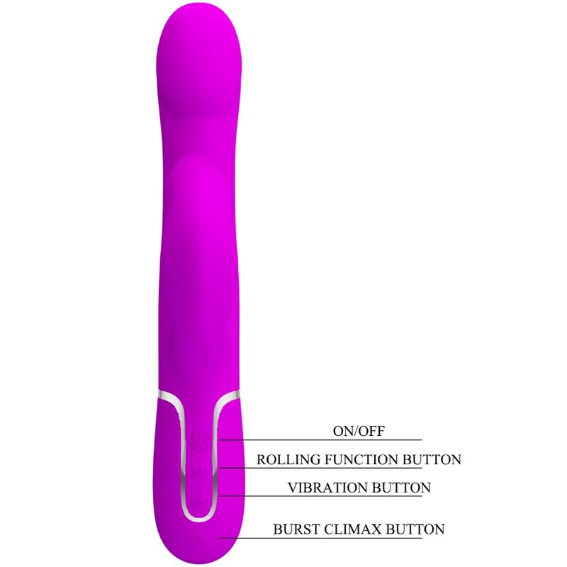 PRETTY LOVE - RABBIT VIBRATOR PEARLS VIOLET - Amore24