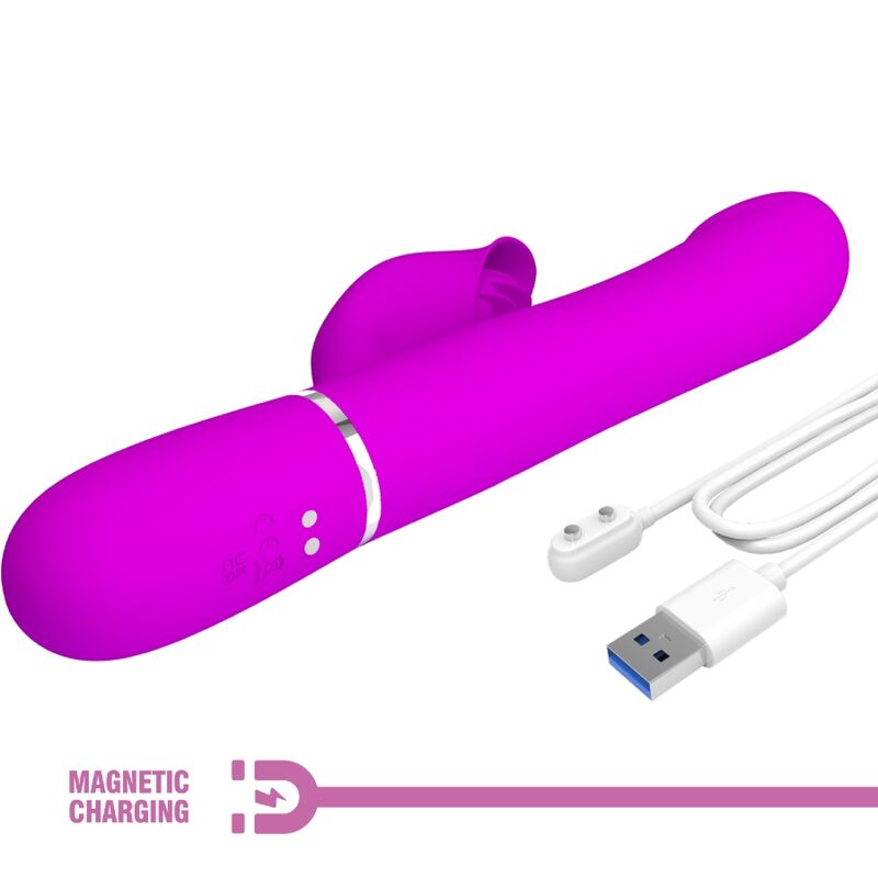 PRETTY LOVE - RABBIT VIBRATOR PEARLS VIOLET - Amore24