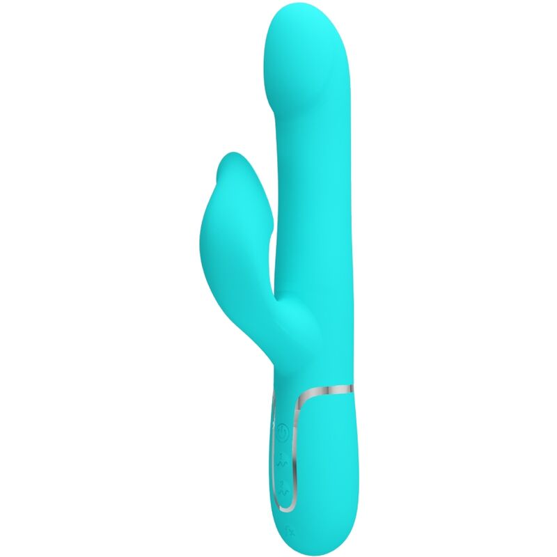 PRETTY LOVE - RABBIT VIBRATOR PEARLS AQUA GREEN - Amore24