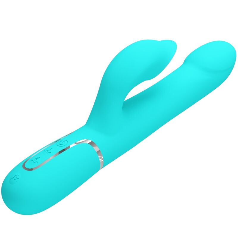 PRETTY LOVE - RABBIT VIBRATOR PEARLS AQUA GREEN - Amore24