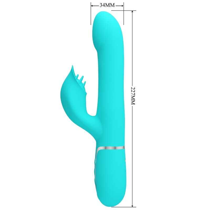 PRETTY LOVE - RABBIT VIBRATOR PEARLS AQUA GREEN - Amore24