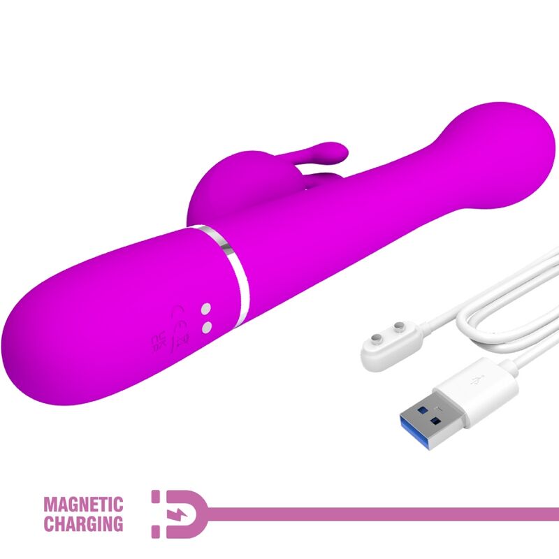 PRETTY LOVE - DEJON RABBIT VIBRATOR 3 IN 1 MULTIFUNCTION VIOLET - Amore24