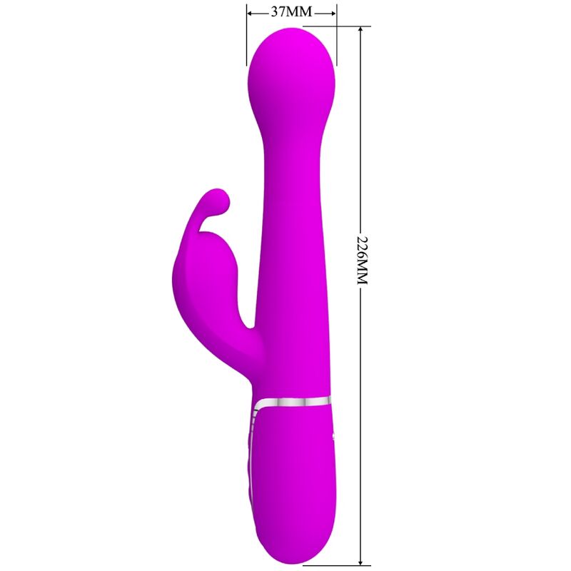 PRETTY LOVE - DEJON RABBIT VIBRATOR 3 IN 1 MULTIFUNCTION VIOLET - Amore24