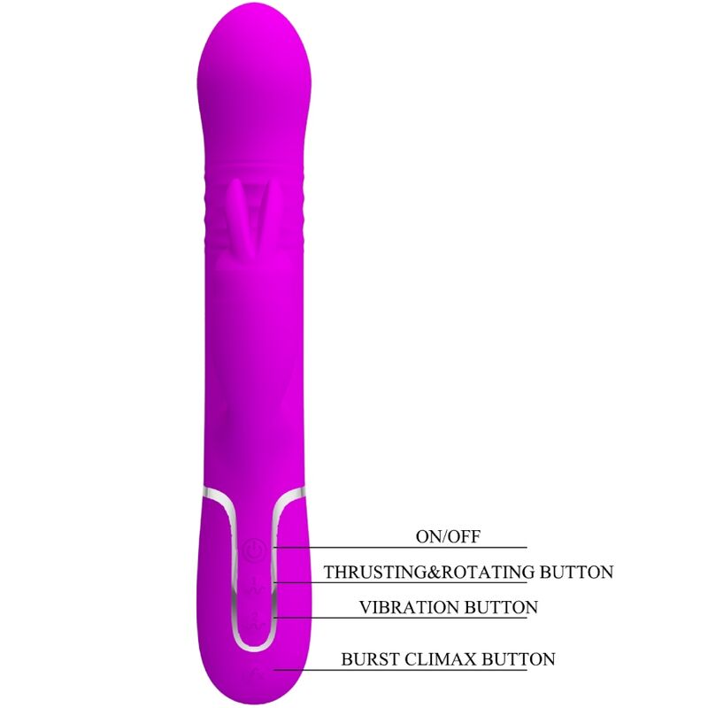 PRETTY LOVE - COALE RABBIT VIBRATOR PEARLS VIOLET - Amore24
