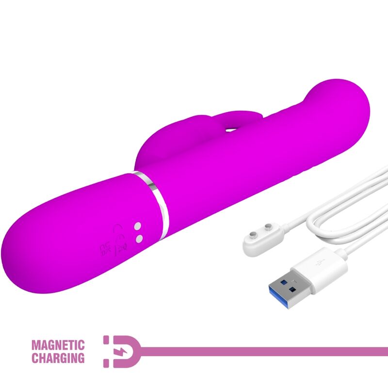 PRETTY LOVE - COALE RABBIT VIBRATOR PEARLS VIOLET - Amore24