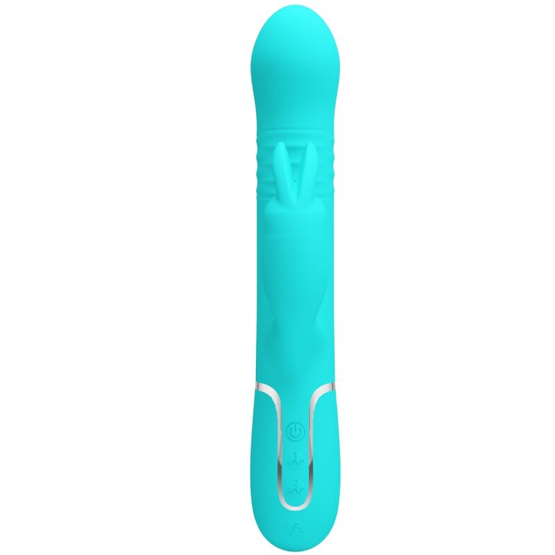 PRETTY LOVE - COALE RABBIT VIBRATOR PEARLS AQUA GREEN - Amore24