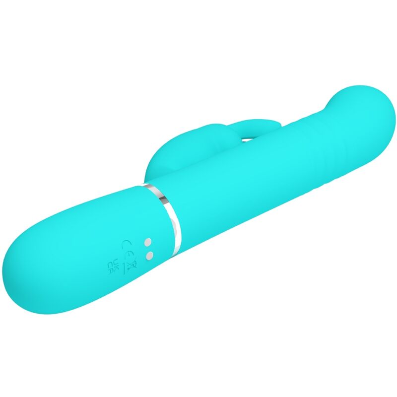 PRETTY LOVE - COALE RABBIT VIBRATOR PEARLS AQUA GREEN - Amore24