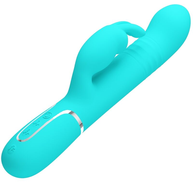 PRETTY LOVE - COALE RABBIT VIBRATOR PEARLS AQUA GREEN - Amore24