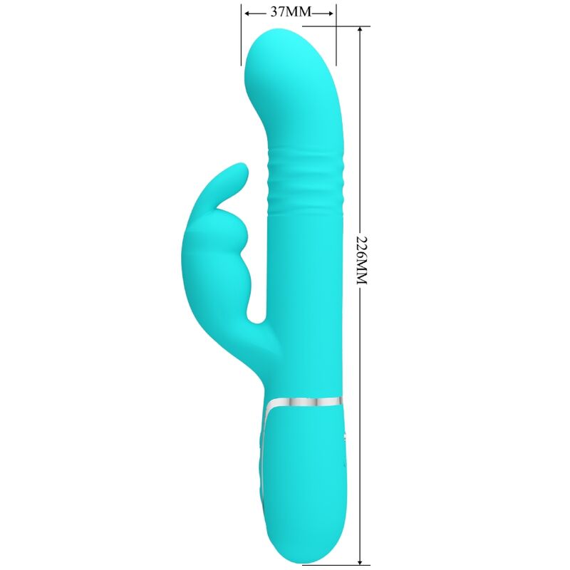 PRETTY LOVE - COALE RABBIT VIBRATOR PEARLS AQUA GREEN - Amore24