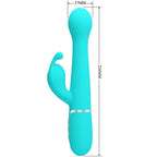 PRETTY LOVE - DEJON RABBIT VIBRATOR 3 IN 1 MULTIFUNCTION AQUA GREEN - Amore24