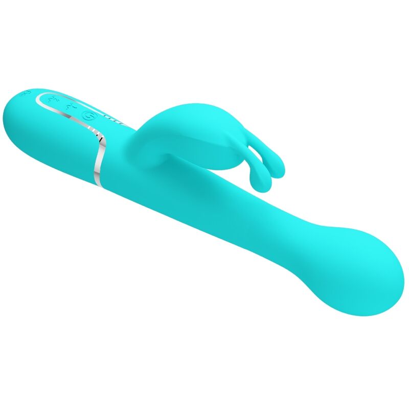 PRETTY LOVE - DEJON RABBIT VIBRATOR 3 IN 1 MULTIFUNCTION AQUA GREEN - Amore24