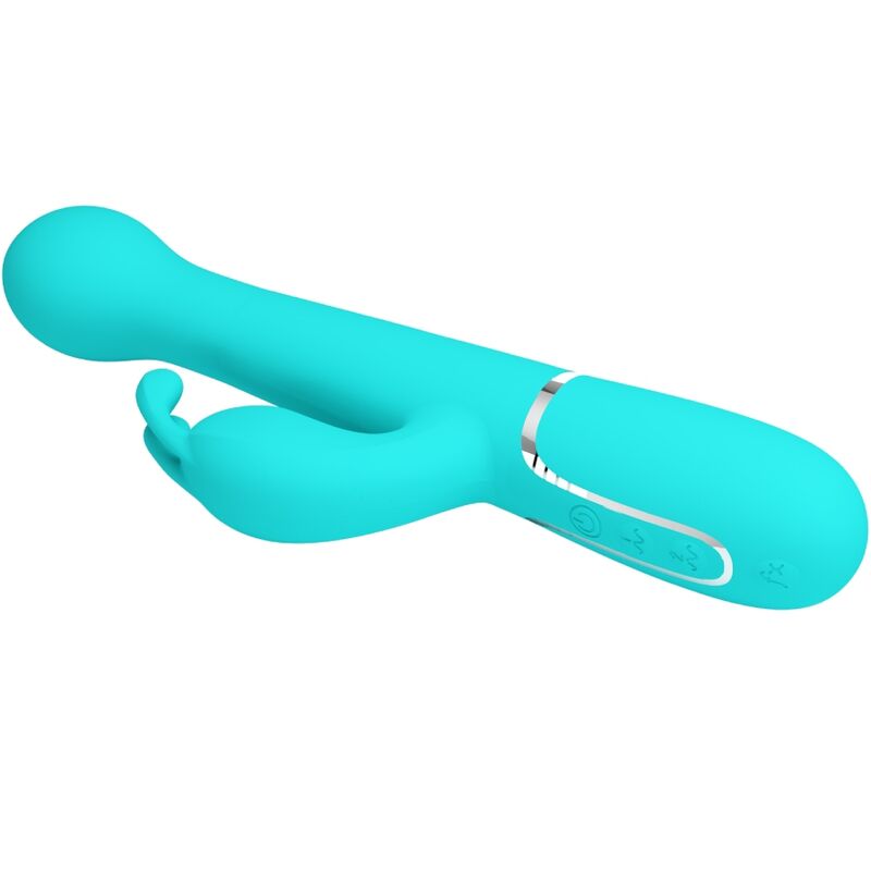 PRETTY LOVE - DEJON RABBIT VIBRATOR 3 IN 1 MULTIFUNCTION AQUA GREEN - Amore24
