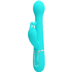 PRETTY LOVE - DEJON RABBIT VIBRATOR 3 IN 1 MULTIFUNCTION AQUA GREEN - Amore24