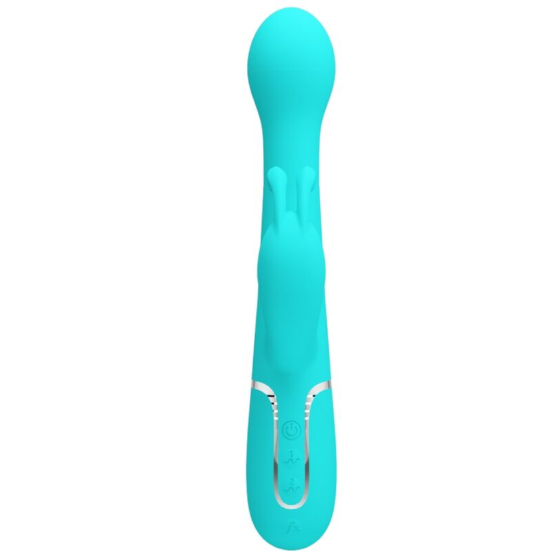 PRETTY LOVE - DEJON RABBIT VIBRATOR 3 IN 1 MULTIFUNCTION AQUA GREEN - Amore24