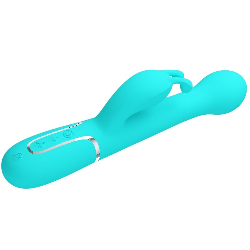 PRETTY LOVE - DEJON RABBIT VIBRATOR 3 IN 1 MULTIFUNCTION AQUA GREEN - Amore24