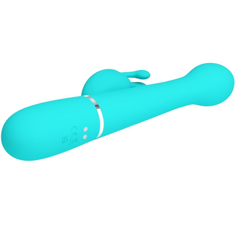 PRETTY LOVE - DEJON RABBIT VIBRATOR 3 IN 1 MULTIFUNCTION AQUA GREEN - Amore24